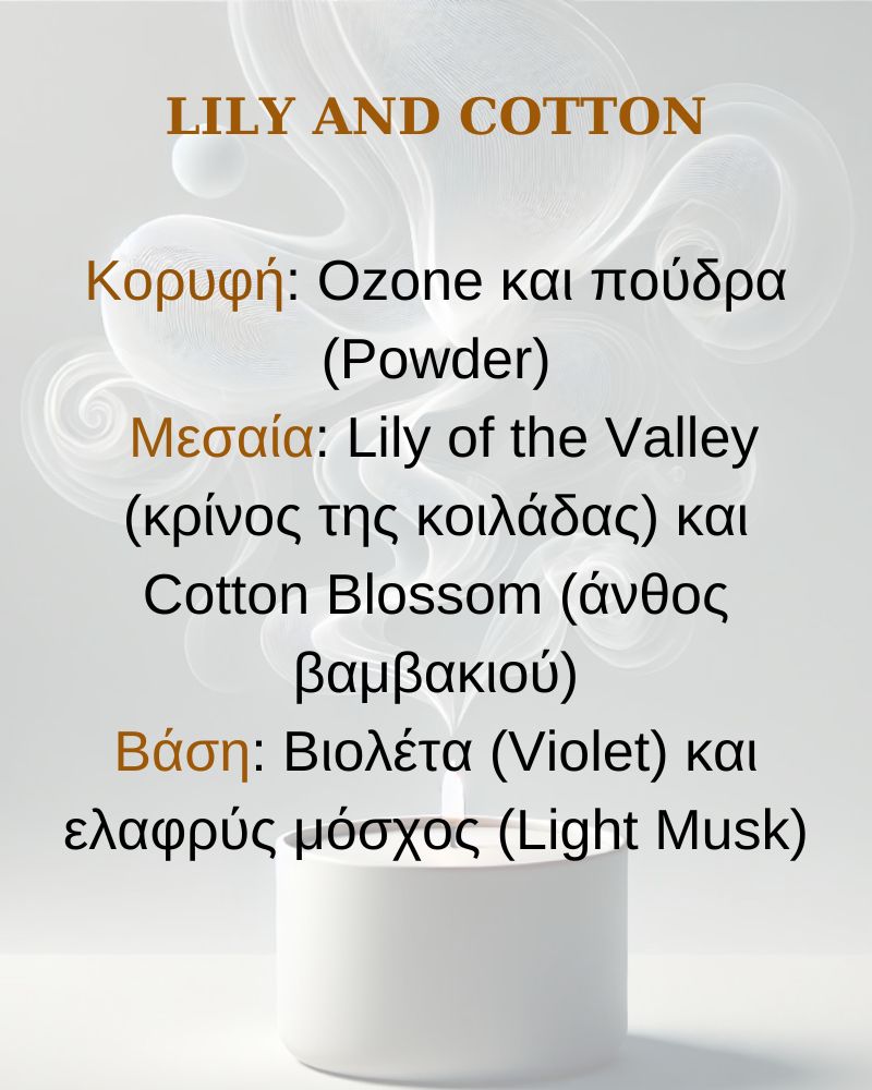 Νότες που προσφέρουν αίσθηση καθαριότητας και ζεστασιάς