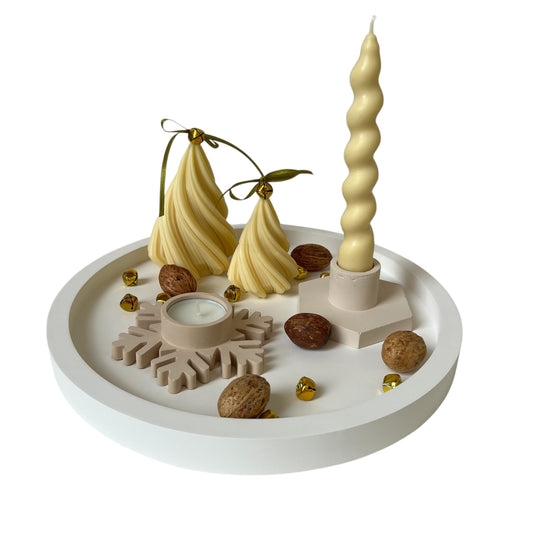 Χριστουγεννιάτικη Χιονονιφάδα από τσιμέντο – Κηροπήγιο Ρεσώ