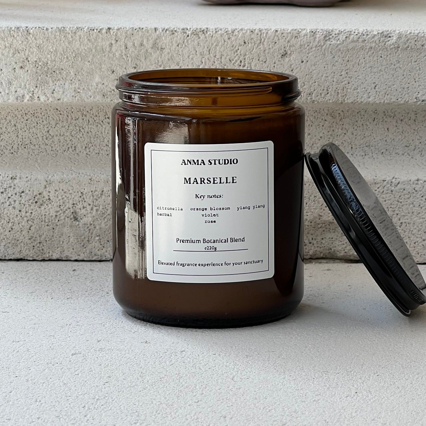 Marseille Scented Candle | Premium Μείγμα Σόγιας & Καρύδας