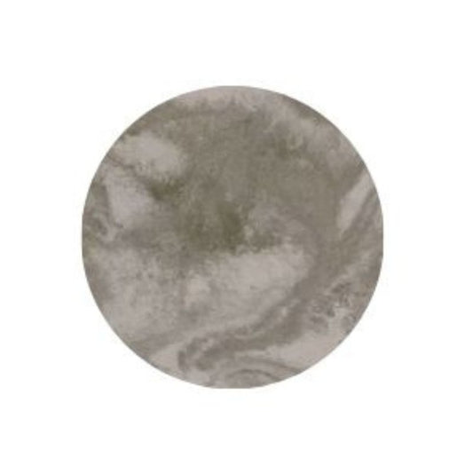 Στρογγυλός χειροποίητος δίσκος από τσιμέντο με εφέ μάρμαρου σε γήινες καφέ και λευκές αποχρώσεις για minimal διακόσμηση σπιτιού