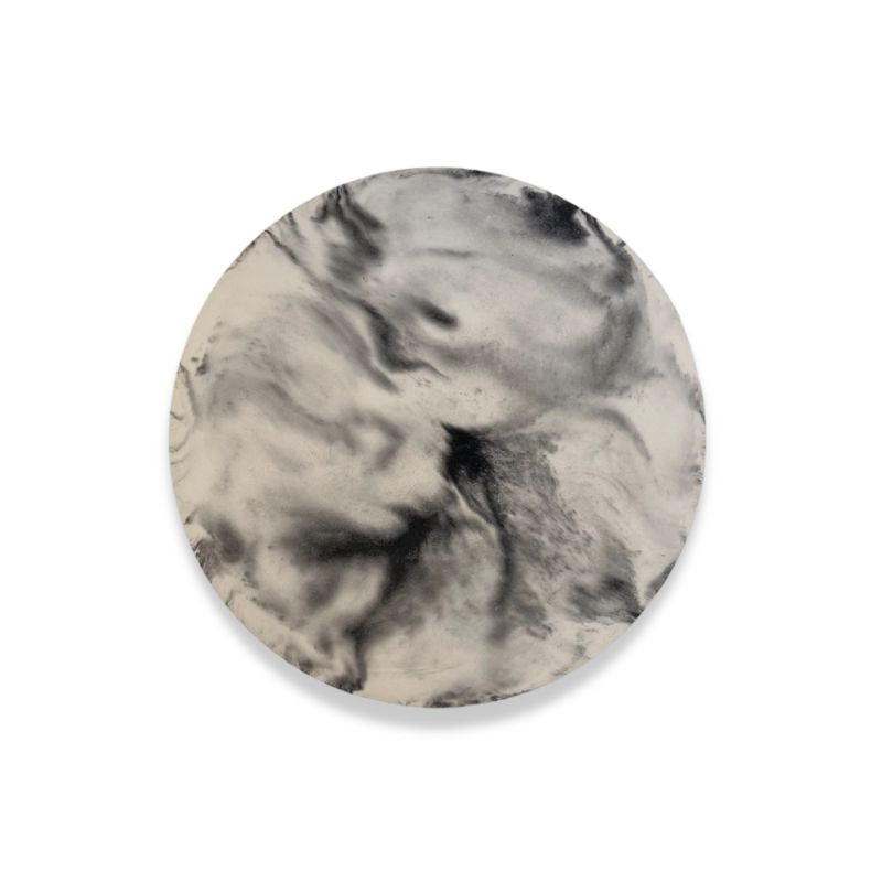 Τσιμεντένιος χειροποίητος δίσκος με εφέ μαρμάρου σε μαύρη απόχρωση