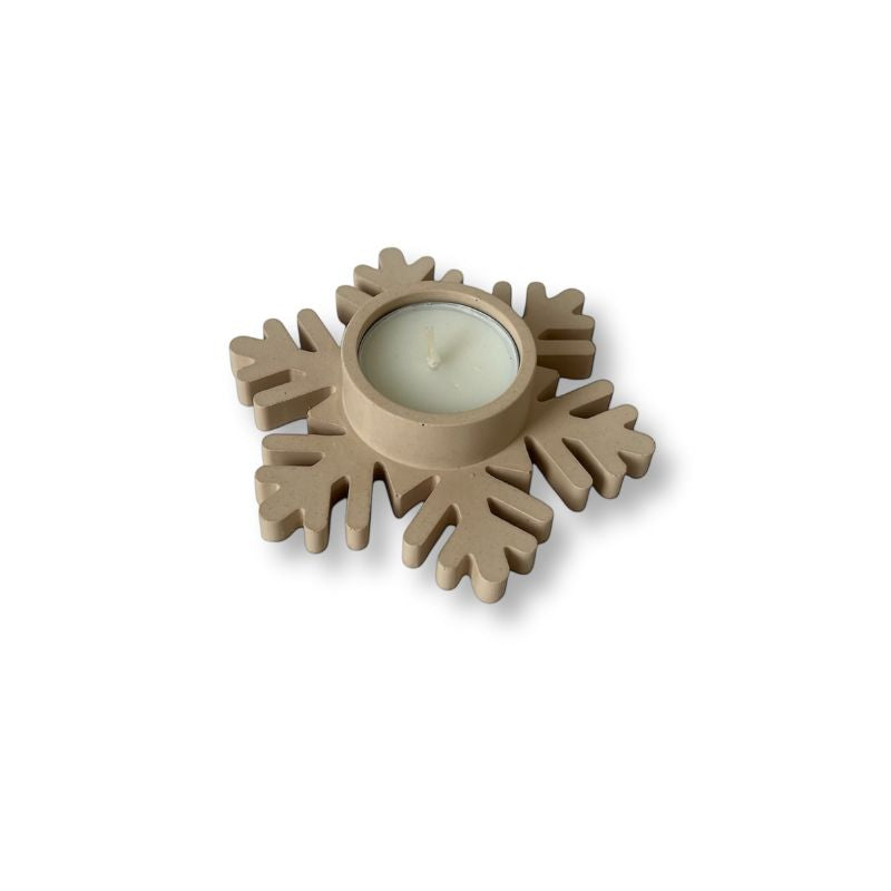 Χριστουγεννιάτικη Χιονονιφάδα από τσιμέντο – Κηροπήγιο Ρεσώ