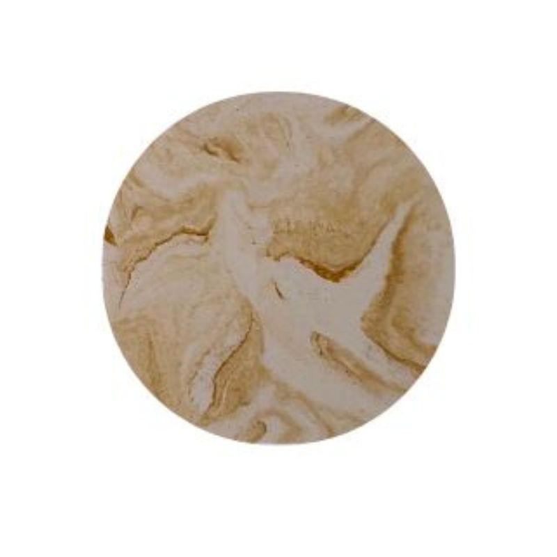 Τσιμεντένιος χειροποίητος δίσκος με εφέ μαρμάρου σε ώχρα απόχρωση