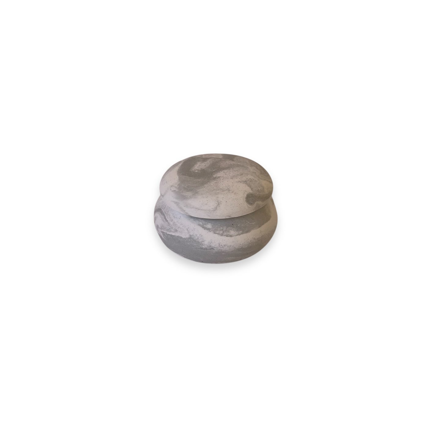 Μπομπονιέρα σε σχήμα macaron και εφέ μαρμάρου από τσιμέντο