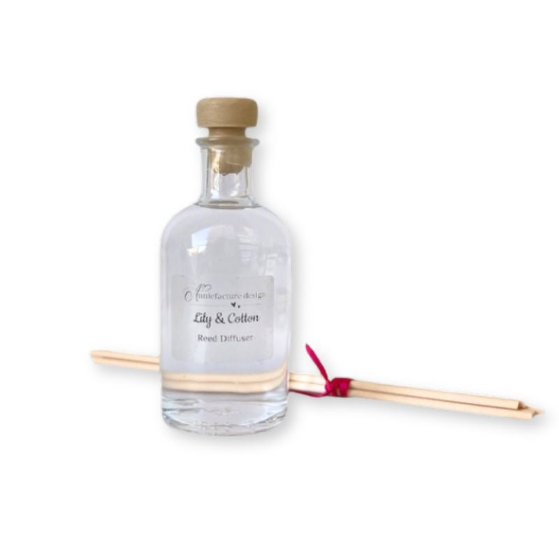 Αρωματικό χώρου reed diffuser σε γυάλινο δοχείο 100ml με ξύλινο καπάκι και 6 ξυλάκια διάχυσης Fibre sticks